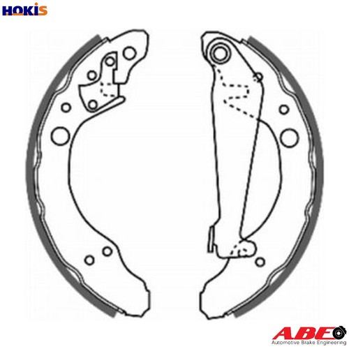 Brake shoe set c0a002abe - set,