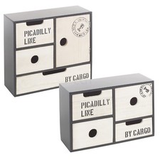 4 5 Wooden Drawers Storage Box