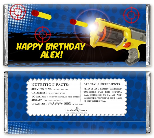 Nerf gun personalized birthday - gun,