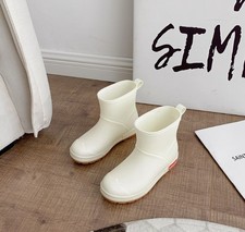 Womens Mens Short Leg Rainy Wellies Wellington Rain Boots Waterproof Shoes Size