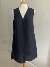 East navy 100 linen - 100%, front
