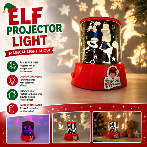 Elf projector light christmas - light,