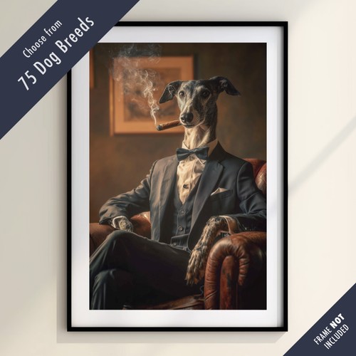 Funny dog smoking cigar - funny,