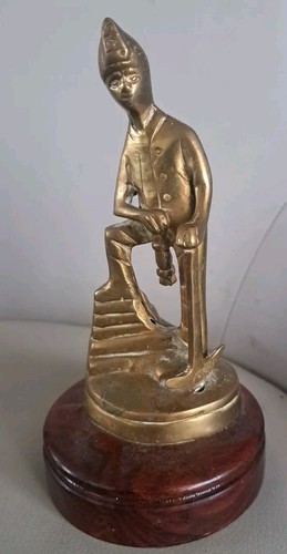 Vintage brass coal miner - coal,