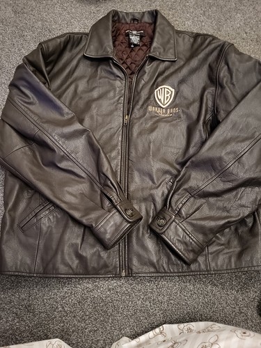 Warner bro leather jacket - leather,