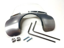 VESPA P125X P150X P200E 1977 TO 1983 SILVER FLYSCREEN WITH ALL FIXING MATERIALS