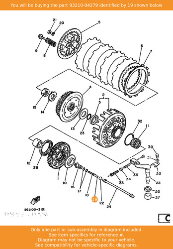 Yamaha ring 93210 04279 - yamaha, o-ring,