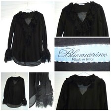 BLUMARINE BLACK RUCHED/LACE