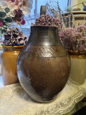 French Glazed Vintage Pottery Vase Studio Pottery