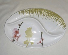 VIVA DERUTA White Porcelain Hand Painted Oval Split Dish Made In Italy