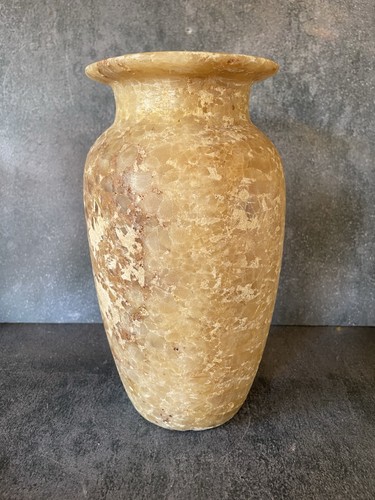 Vintage stone honey onyx vase - vintage,