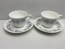 Wedgwood Angela Swirl 2 x Tea Cups & Saucers Unused 1st Quality