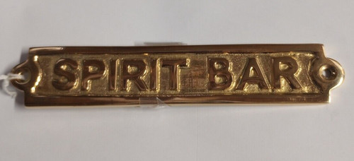 Polished brass sign - brass,