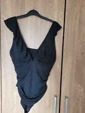 Ladies  Black Ruffle Swimsuit Size Xl. brand new