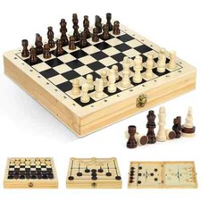 4 in 1 Chess Set Wooden Chess
