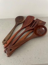 5 x Vintage Wooden Spoon