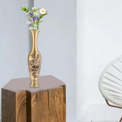Metal vase engraved - metal,