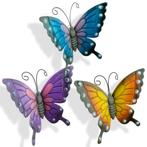 Butterfly metal wall art - art, set