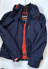 Superdry Professional The Windcheater M Navy Jacket Coat Hood Womens 38”Chest