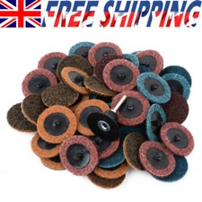 30Pcs Mix 2inch 50mm Sanding Discs Scotch Brite Roll Lock Surface Coarse Pads
