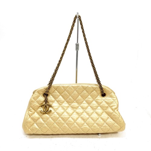 Chanel hand bag gold - bag, leather