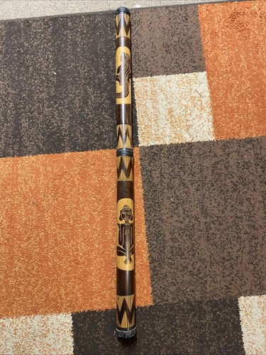 Hand carved bamboo didgeridoo - hand-carved,