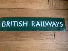 BRITISH RAILWAY ENAMEL SIGN 68cms X 15cms