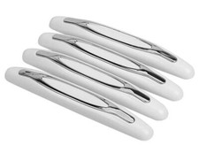 4x White/Chrome Door Boot