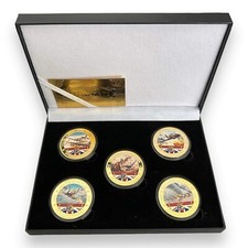 Battle Of Britain 80th Anniversary Gold Plated Coins - British RAF coins Spitfir
