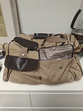 Mens Calvin Klein canvas holdall  flap zip repair  Some stitching done 50cm wide