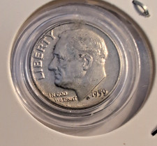 1959 Roosevelt One Dime EF 90%