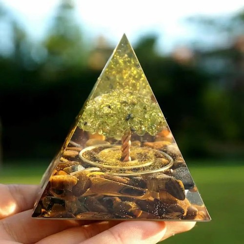 Peridot tiger eye orgone - peridot,
