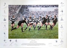 Signed 1973 Barbarians v New