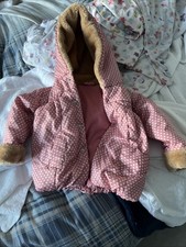 Pink Heart Baby Coat 3-6