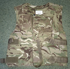 BRITISH ARMY ISSUED ECBA BODY ARMOUR & SOFT INSERTS, 190/120, MTP CAMO