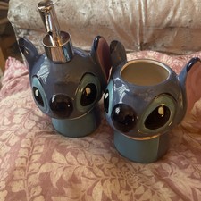 Disney Lilo & Stitch Soap Dispenser & Tumbler Set Bathroom Accessories