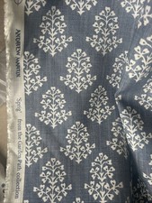Designer Fabric Sprig Denim