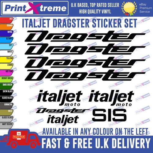 Italjet dragster stickers all - italjet,
