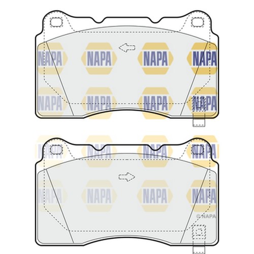 Brake pads set for - set, mitsubishi