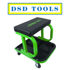 US PRO TOOLS MECHANICS ROLLING STOOL IN GREEN/BLACK 5027