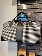 Porsche Classic Pepita and Black Leather Touring Bag 901-802-131-05