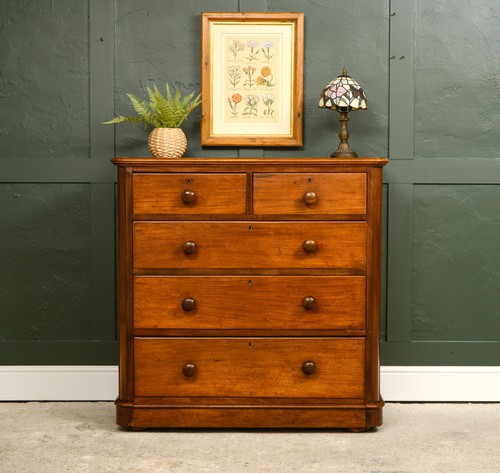 Large victorian mahogany chest - victorian,