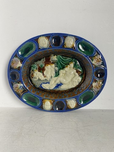 Antique majolica bernard - ,