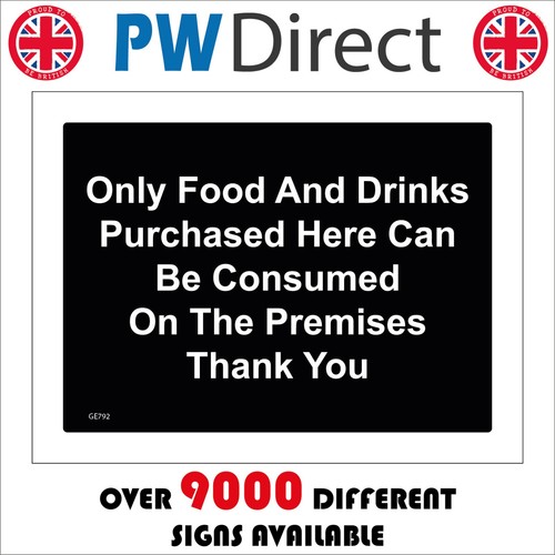 Sign only food - food, and