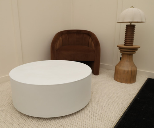 Concrete style round coffee - concrete-style,