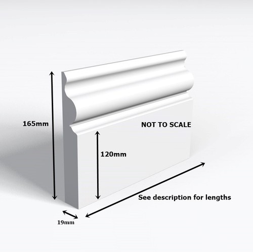 Ogee unprimed pine skirting - ogee,