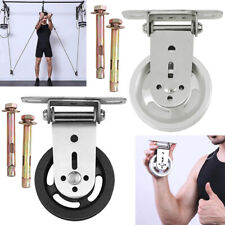 Wall-mounted Gym Home Rotating Silent Pulley DIY Lat Lift Cable System Wheel New