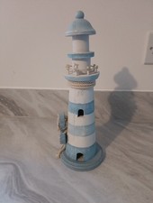 Hand-Painted Wooden Lighthouse