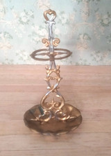 Dolls house vintage, German metal umbrella stand, ormolu style