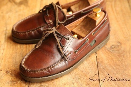 Paraboot brown leather boat - paraboot,
